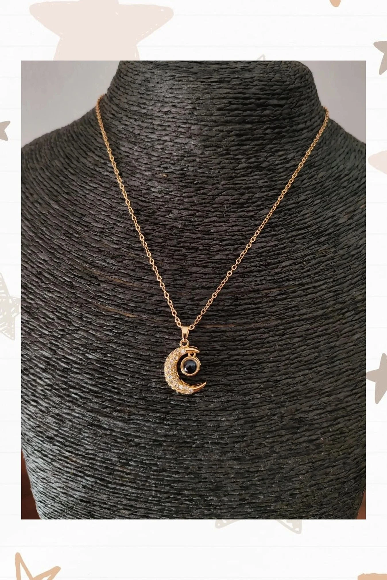 Collar de media luna acero